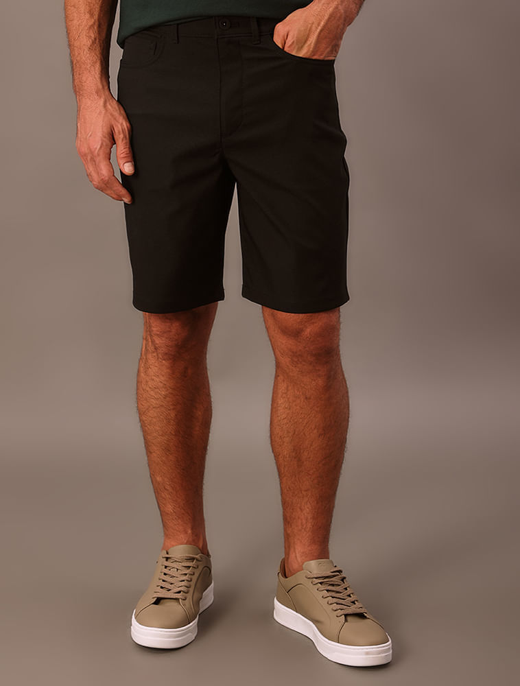 Bermuda Calvin Klein Classica 5 Pockets - Preto