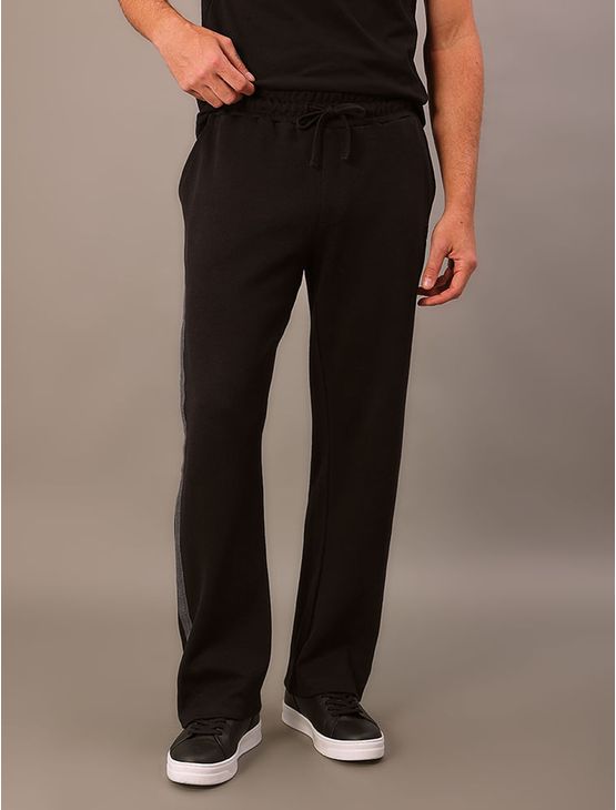 Calça Moletom Calvin Klein Retilínea Logo Aop - Preto Calça Moletom Calvin Klein Retilínea Logo Aop Preto m