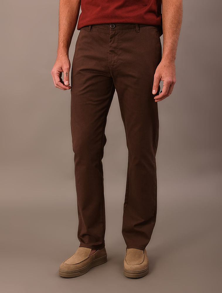 Calça Chino Slim - Marrom