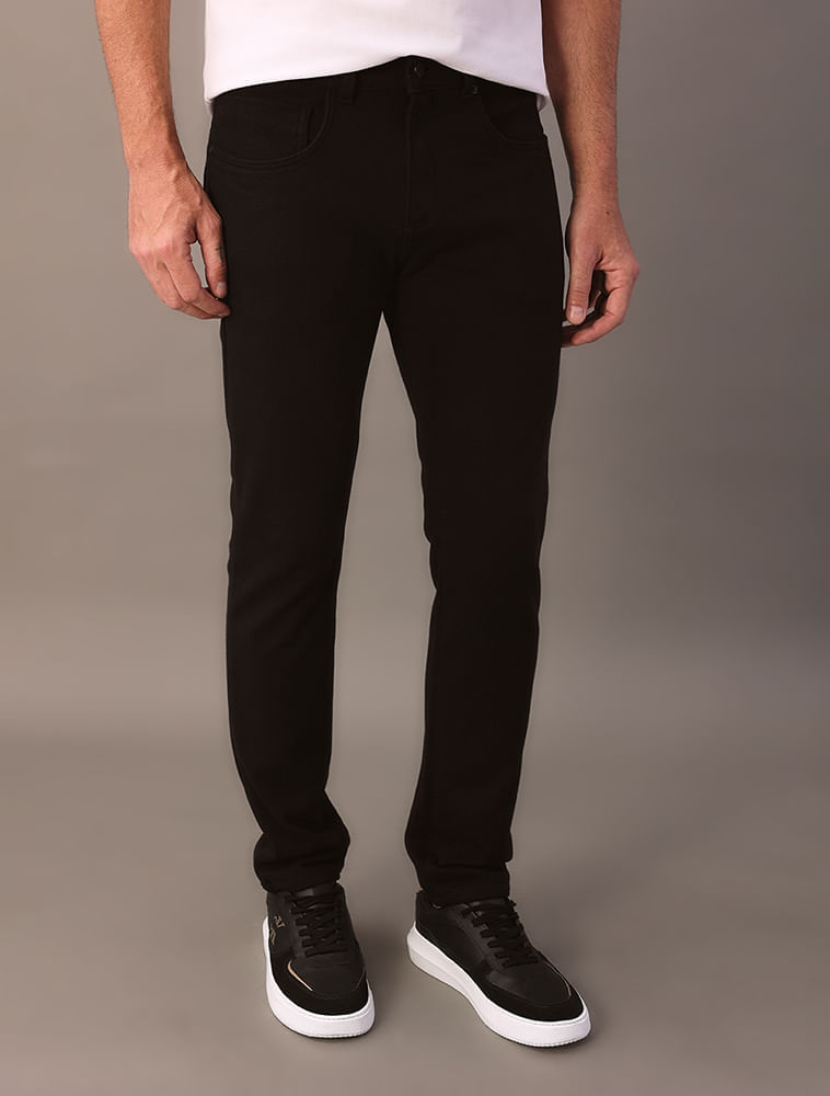 Calça Five Pockets Moletom - Preto