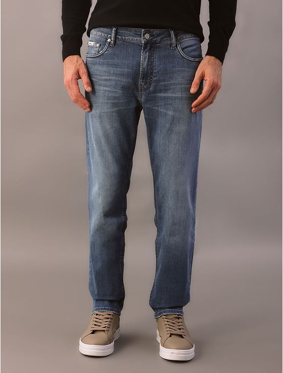 Calça Jeans Slim 5 Pockets - Azul Claro Calça Jeans Slim 5 Pockets Azul Claro 40