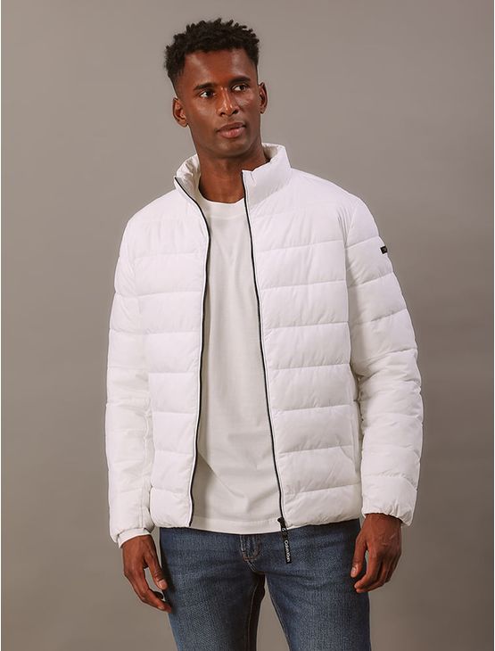 Jaqueta Masculina Matelasse Calvin Klein Com Zíper - Branco 2 Jaqueta Masculina Matelasse Calvin Klein Com Zíper Branco 2 g