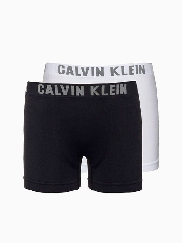 Kit 2 Cuecas Menino Trunk Sem Costura Calvin Klein Underwear - Branco