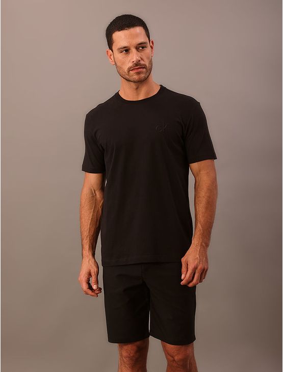 Camiseta Manga Curta Calvin Klein Masculino Calvin Klein Bordado - Preto Camiseta Manga Curta Calvin Klein Masculino Calvin Klein Bordado Preto g