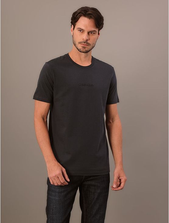 Camiseta Manga Curta Calvin Klein Masculino Calvin Klein Bordado - Marinho Camiseta Manga Curta Calvin Klein Masculino Calvin Klein Bordado Marinho p