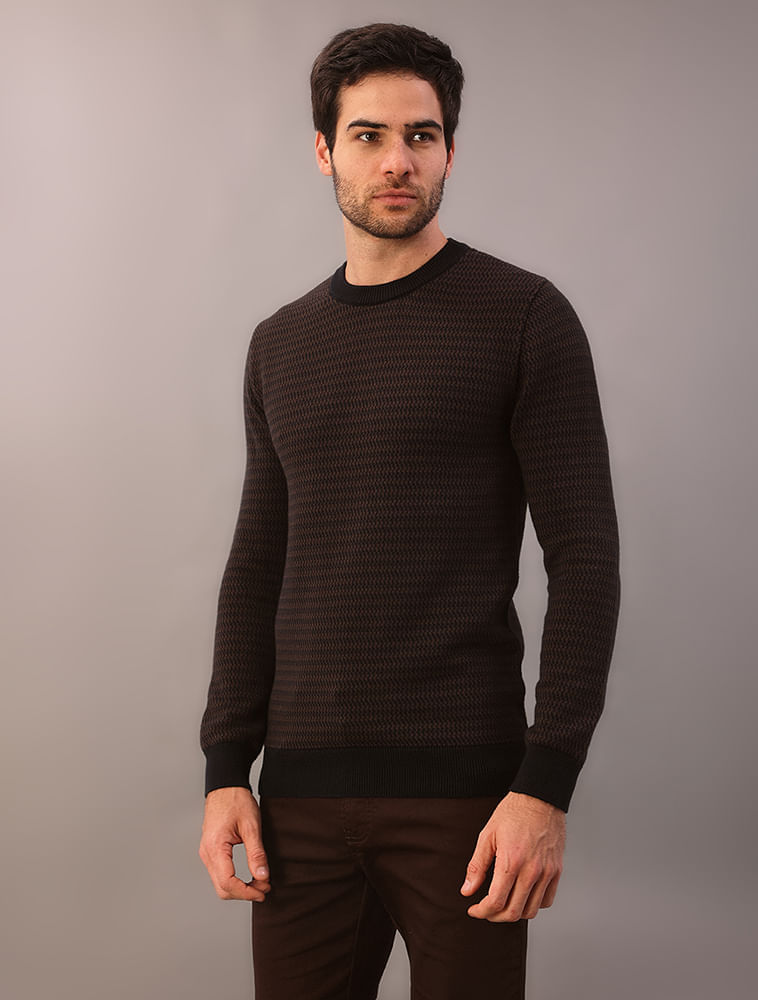 Tricot Masculino Cks Pied d Poule - Marinho