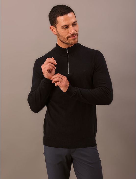 Suéter Tricot Masculino Cks Meio Zíper - Marinho Suéter Tricot Masculino Cks Meio Zíper Marinho g