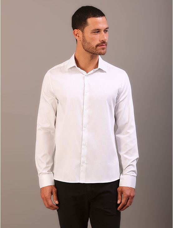 Camisa Manga Longa Slim Fio 60 - Branco Camisa Manga Longa Slim Fio 60 Branco 6
