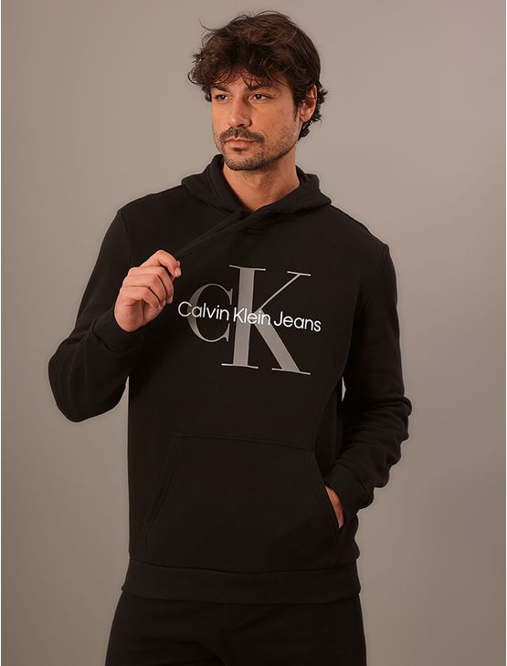 Moletom Masculino Hoddie Calvin Klein Jeans – Preto