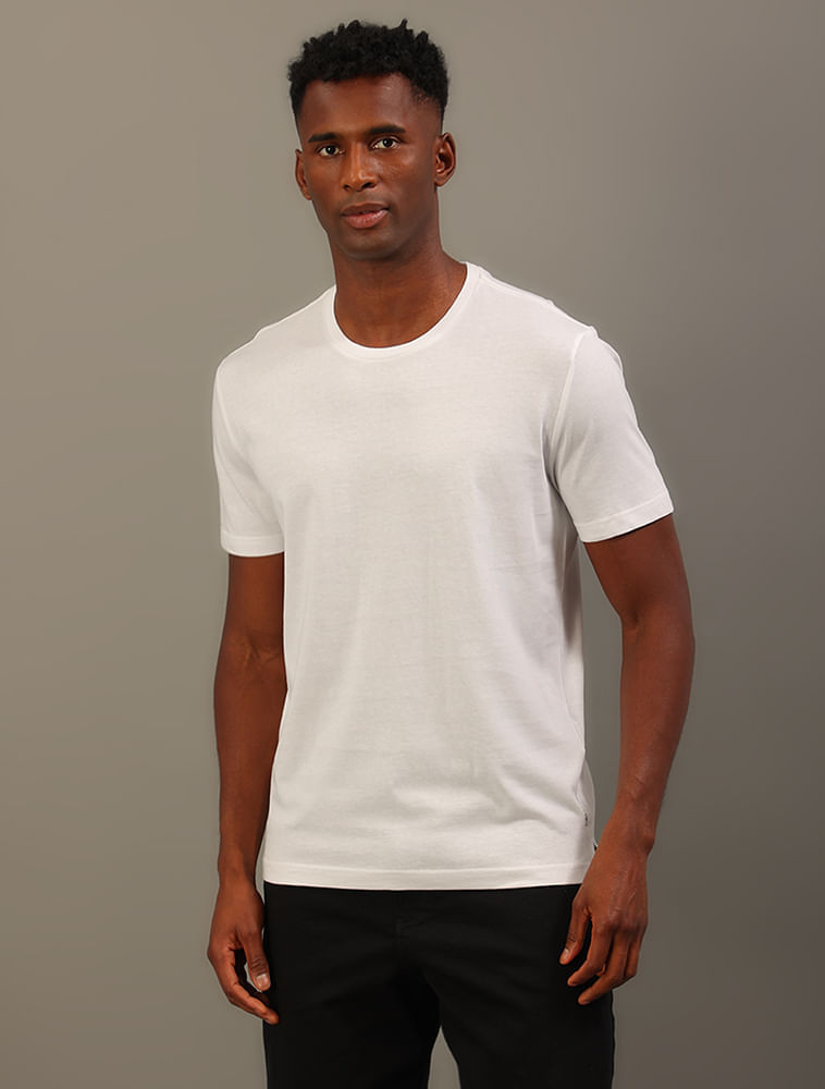 Camiseta Masculina de Algodão Essentials Minimalista Calvin Klein Jeans - Branco