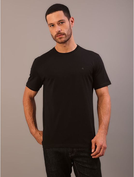 Camiseta Masculina Pima Calvin Klein Jeans - Preto Camiseta Masculina Pima Calvin Klein Jeans Preto Pp