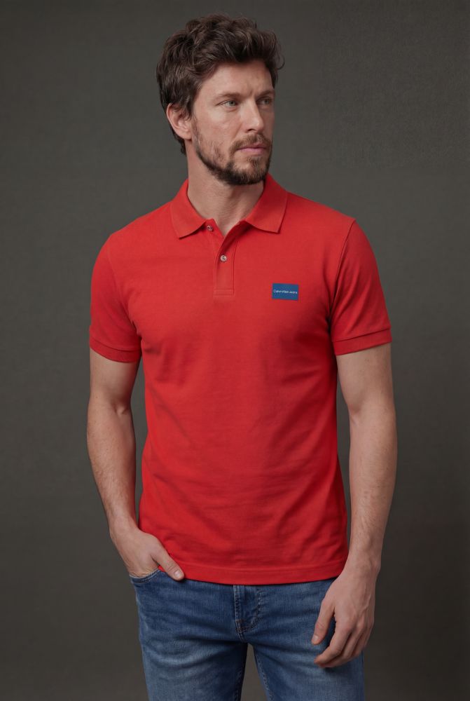 Polo Logo Calvin Klein Jeans - Vermelho — Calvin Klein