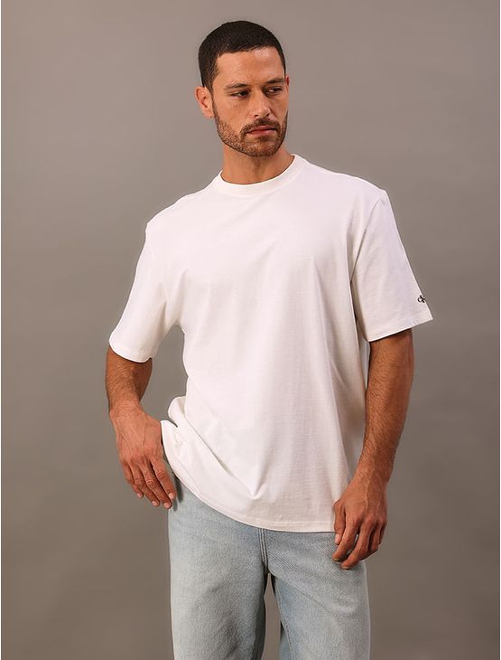 Camiseta Manga Curta Calvin Klein Jeans Masculino Oversized Calvin Klein Manga
