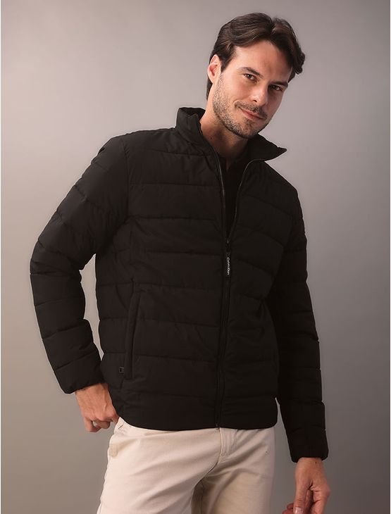 Jaqueta Matelasse Calvin Klein Com Zíper Sorona - Preto Jaqueta Matelasse Calvin Klein Com Zíper Sorona Preto Gg