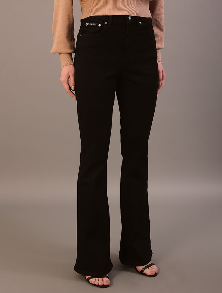 Calça Jeans Calvin Klein Jeans Feminino High Rise Flare - Preto