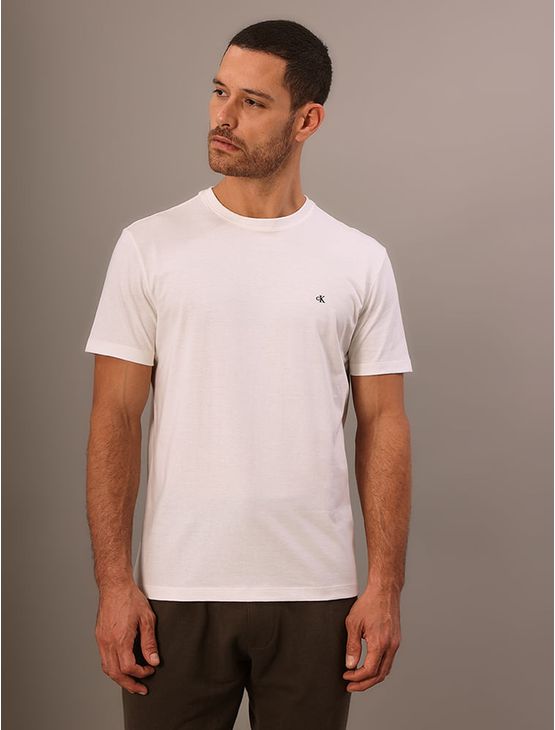 Camiseta Manga Curta Calvin Klein Jeans Masculino Packable – Off White