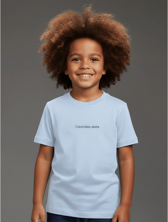 Camiseta Manga Curta Calvin Klein Jeans Menino Logo Centralizado