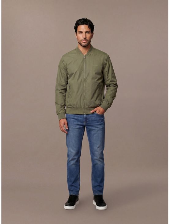 Jaqueta Calvin Klein Bomber Slim - Oliva Jaqueta Calvin Klein Bomber Slim Oliva Gg