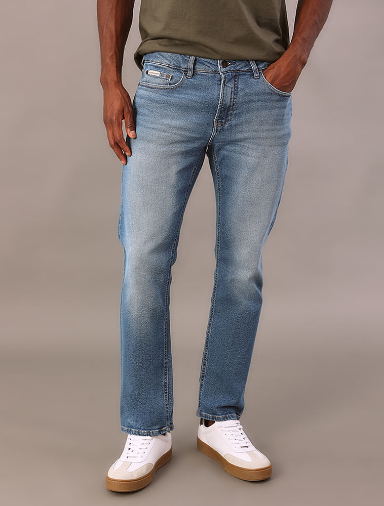 Calça Jeans Slim 5 Pockets - Azul Claro