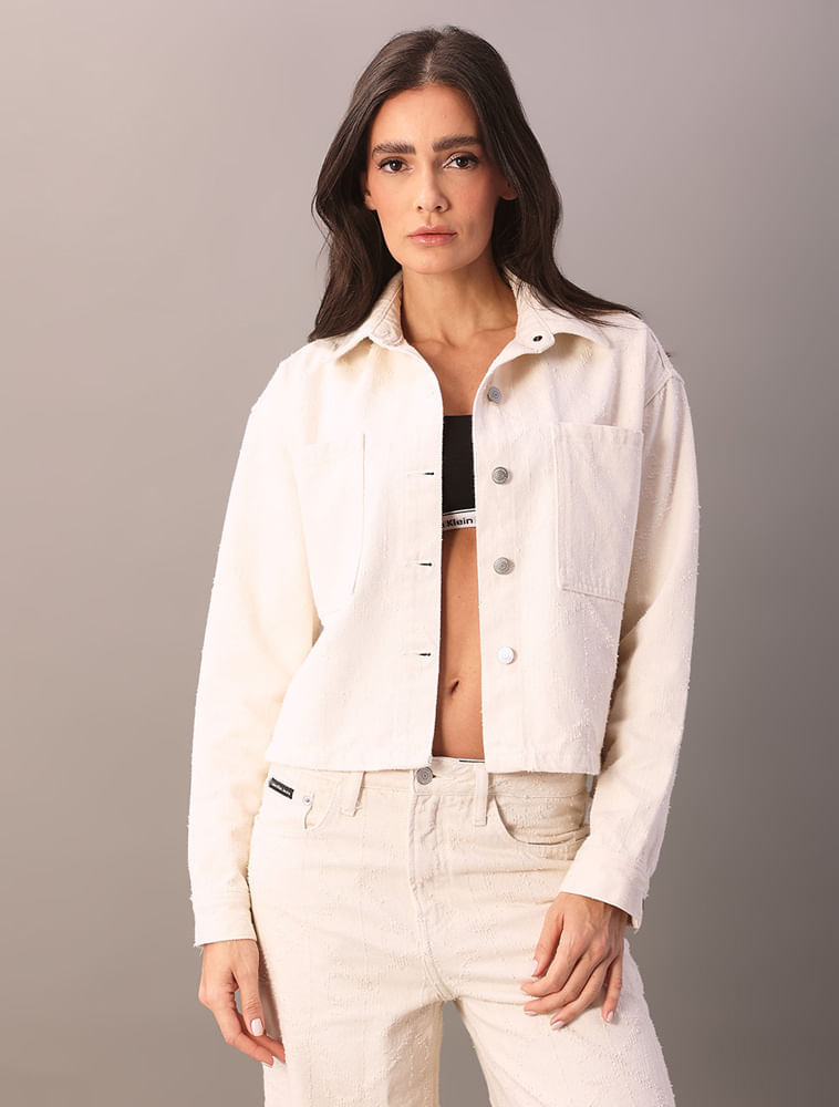 Overshirt Color Feminino Estampa a Laser - Off White