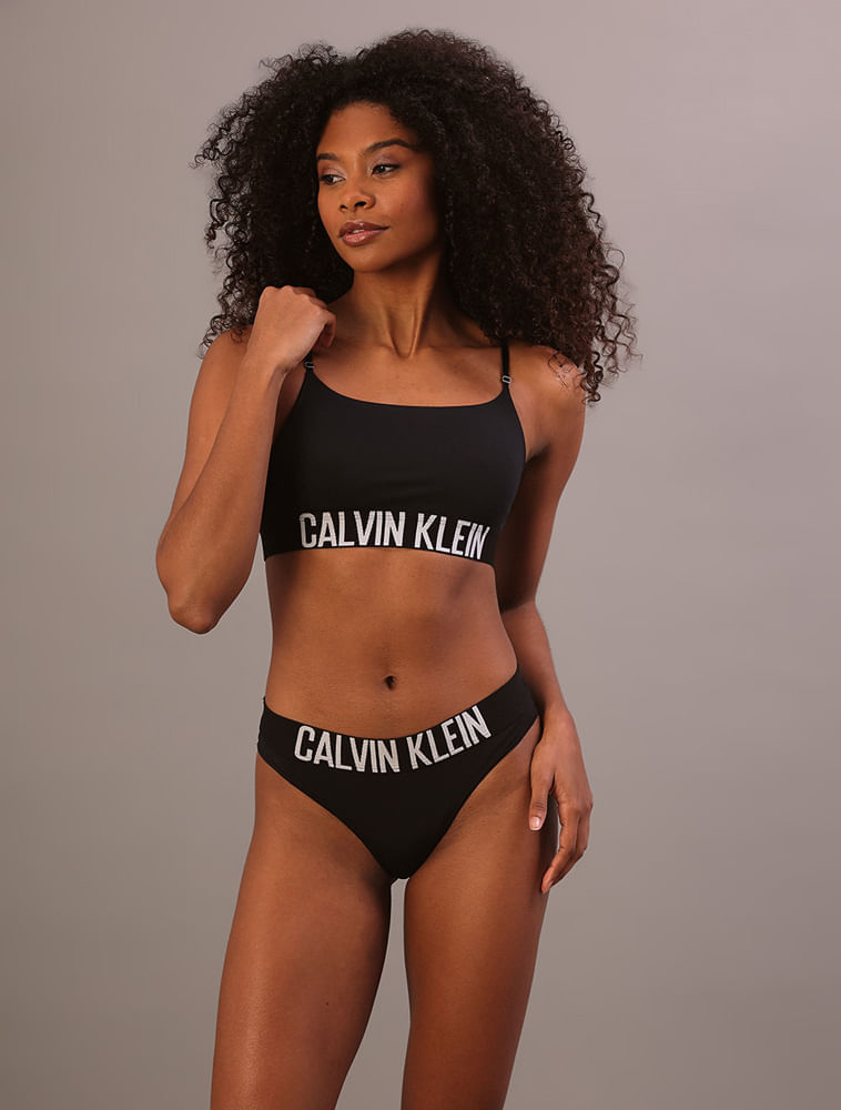 Sutiã Alças Faixa Micro Intense Power Calvin Klein Feminina Underwear - Preto