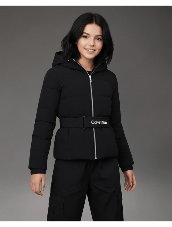 Jaqueta Calvin Klein Jeans Menina Puffer Cinto Removível - Preto Jaqueta Calvin Klein Jeans Menina Puffer Cinto Removível Preto 12