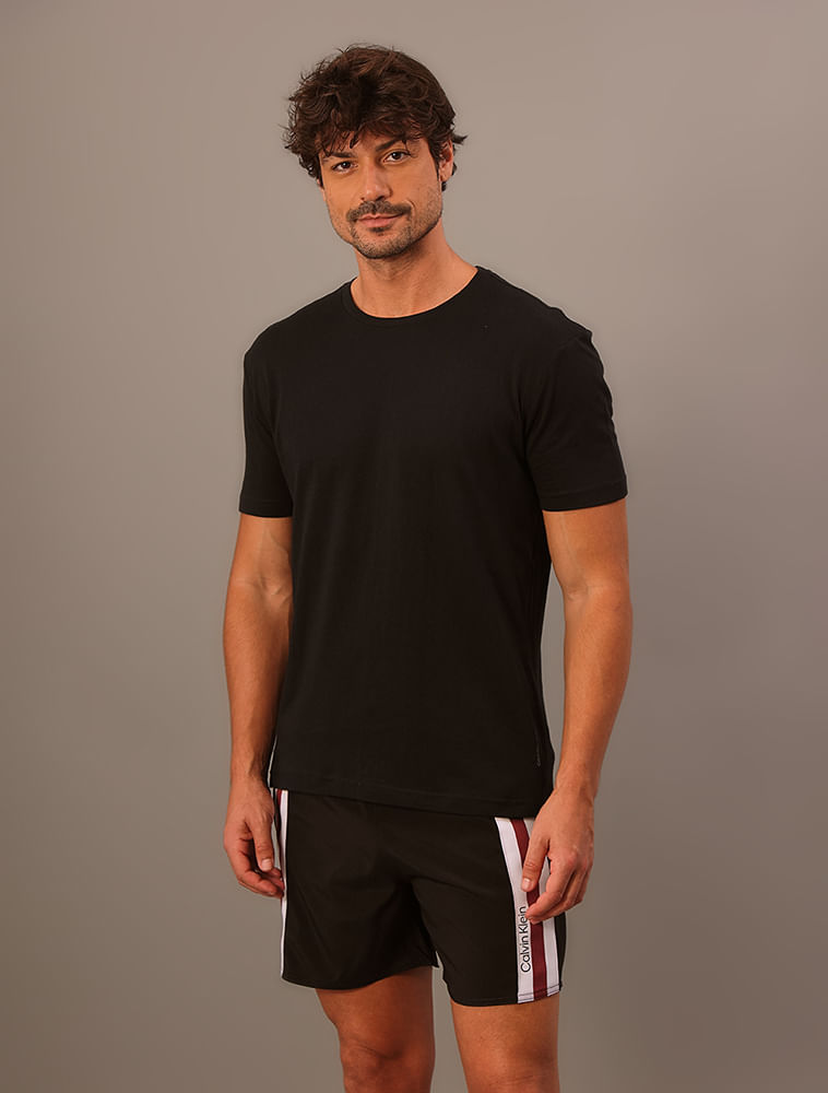 Camiseta Masculina de Algodão Essentials Minimalista Calvin Klein Jeans - Preto