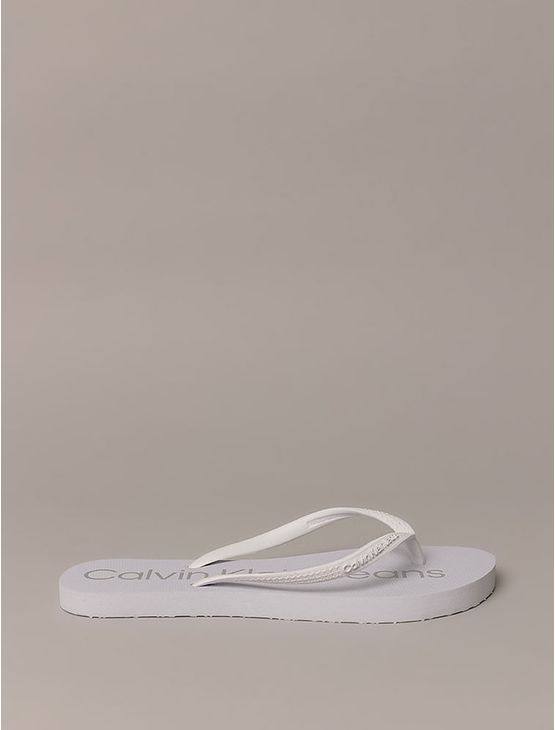 Chinelo Calvin Klein Jeans Feminino Make New Planes - Branco Chinelo Calvin Klein Jeans Feminino Make New Planes Branco 39/40