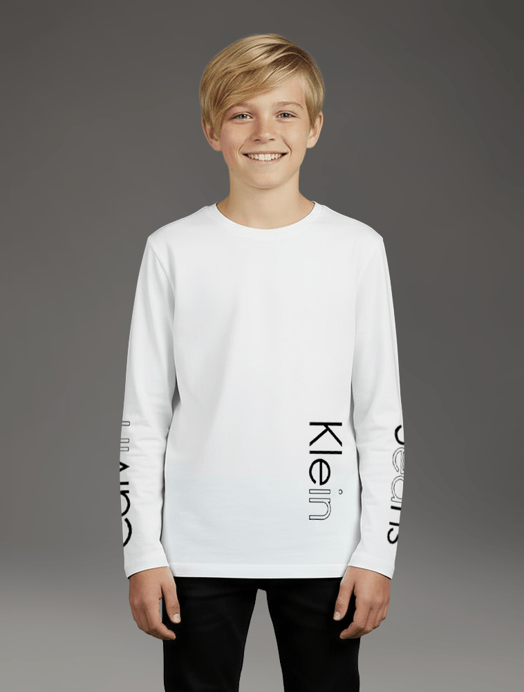 Camiseta Manga Longa Calvin Klein Jeans Menino Logo Calvin Jeans - Off White