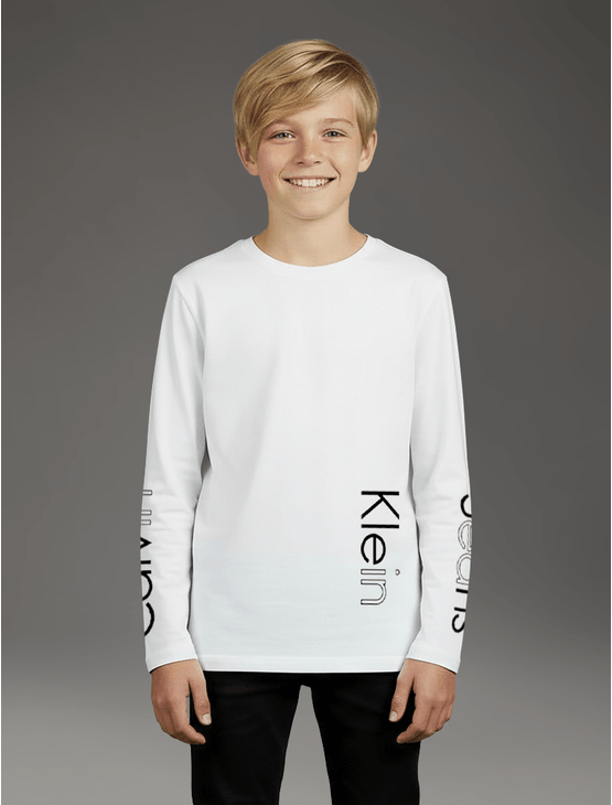 Camiseta Manga Longa Calvin Klein Jeans Menino Logo Calvin Jeans - Off White Camiseta Manga Longa Calvin Klein Jeans Menino Logo Calvin Jeans Off White 6