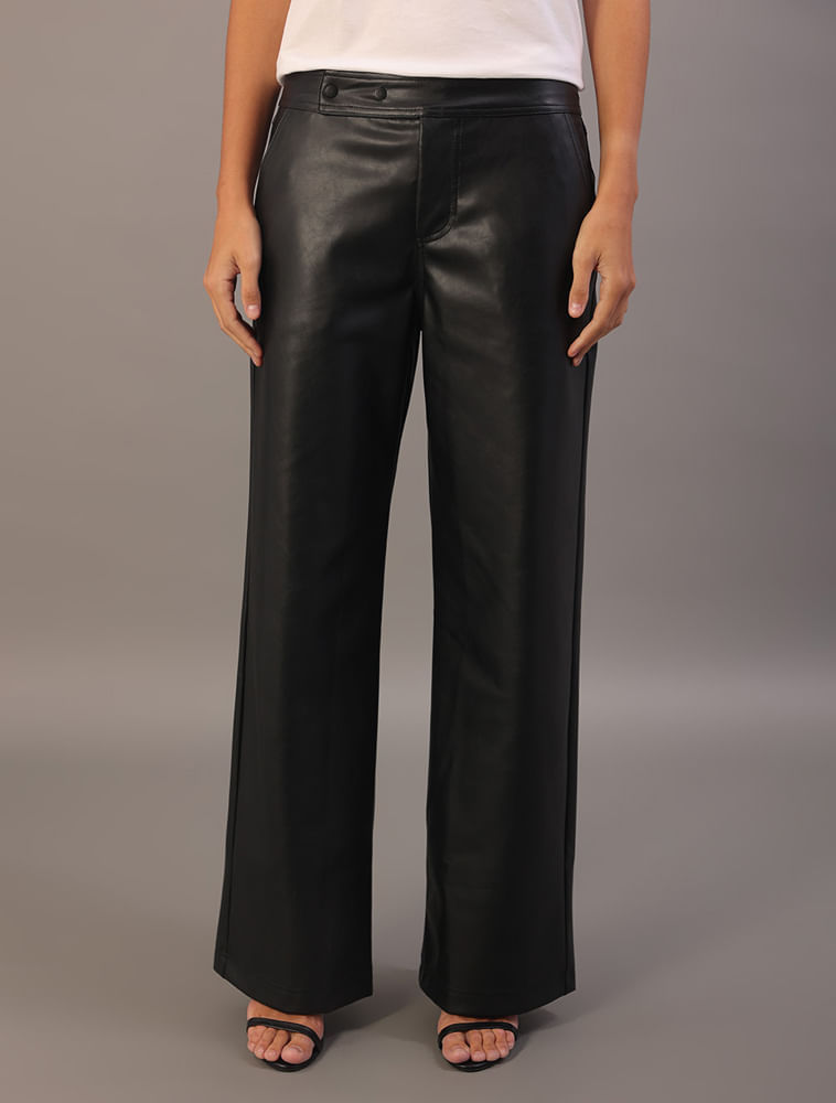 Calça Wideleg Calvin Klein Jeans Feminino - Preto