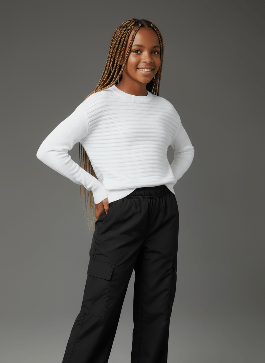 Casaco Calvin Klein Jeans Menina Tricot Textura - Off White