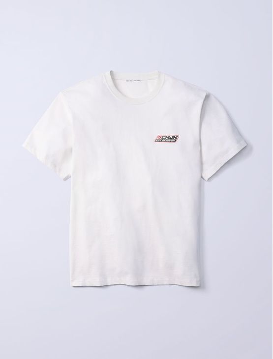 Camiseta Masculina Jung Kook For Calvin Klein Racing - Off White Camiseta Masculina Jung Kook For Calvin Klein Racing Off White g