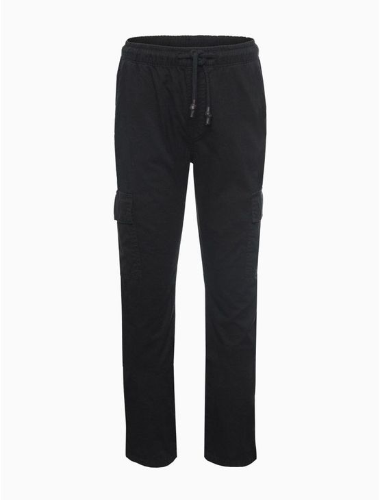 Calça Menino Straight Com Cadarço Calvin Klein Jeans - Preto Calça Menino Straight Com Cadarço Calvin Klein Jeans Preto 8