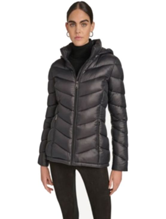 Jaqueta Calvin Klein Feminina Matelassê Com Capuz Removível - Preto Jaqueta Calvin Klein Feminina Matelassê Com Capuz Removível Preto g