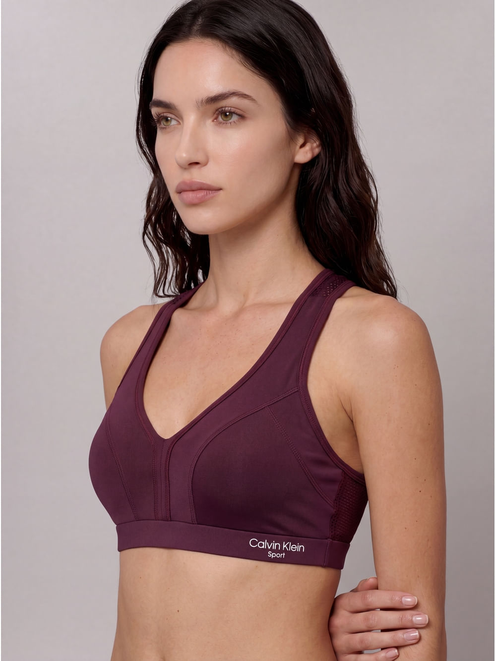 Top Nadador Calvin Klein Sport Feminino - Bordo — Calvin Klein