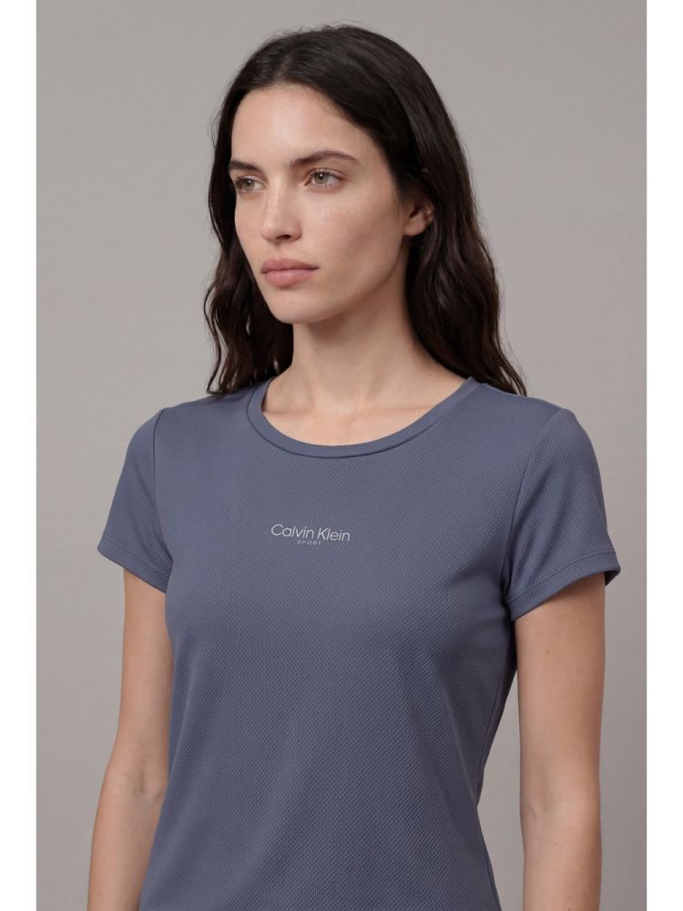 Camiseta Feminina Texturizada Calvin Klein Sport - Indigo