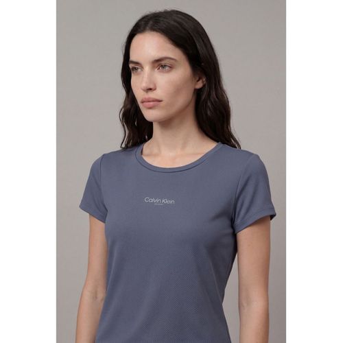 Camiseta Feminina Texturizada Calvin Klein Sport - Indigo