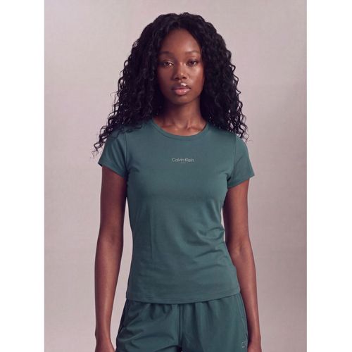 Camiseta Feminina Texturizada Calvin Klein Sport - Petroleo