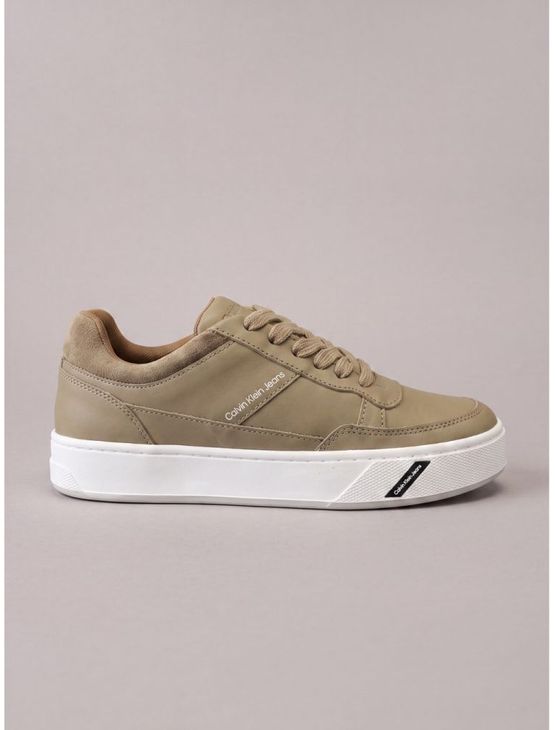 Tênis Calvin Klein Jeans Feminino Palito Basic - Caqui Claro Tênis Calvin Klein Jeans Feminino Palito Basic Caqui Claro 34