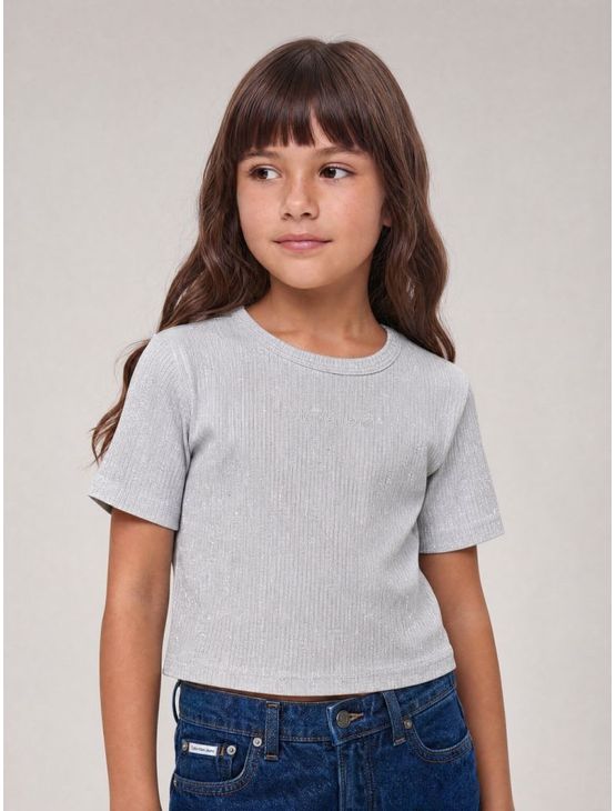 Camiseta Menina Jato Glitter - Branco Camiseta Menina Jato Glitter Branco 6