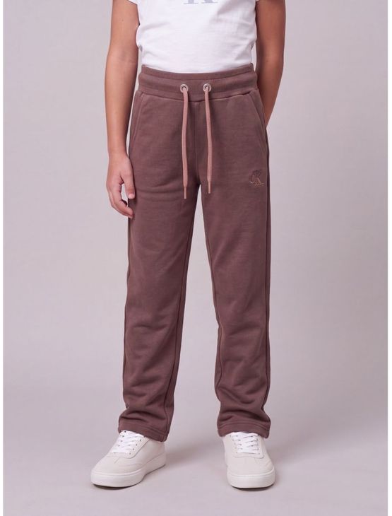 Calça Menina Moletom Jogger Patch Calvin Klein Jeans - Cafe Calça Menina Moletom Jogger Patch Calvin Klein Jeans Cafe 6