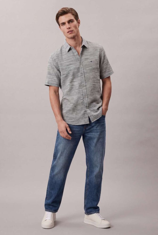 Camisa Manga Curta Calvin Klein Jeans Boxy Fit - Marinho