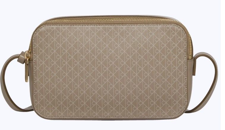 Bolsa Calvin Klein Feminina Camera Bag Estampa Total Monograma - Havana