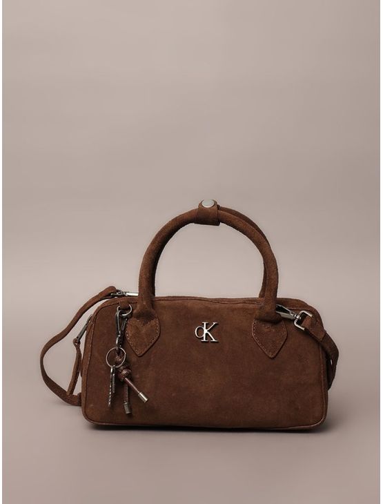 Bolsa Baguete Calvin Klein Jeans Camurça - Marrom Bolsa Baguete Calvin Klein Jeans Camurça Marrom u
