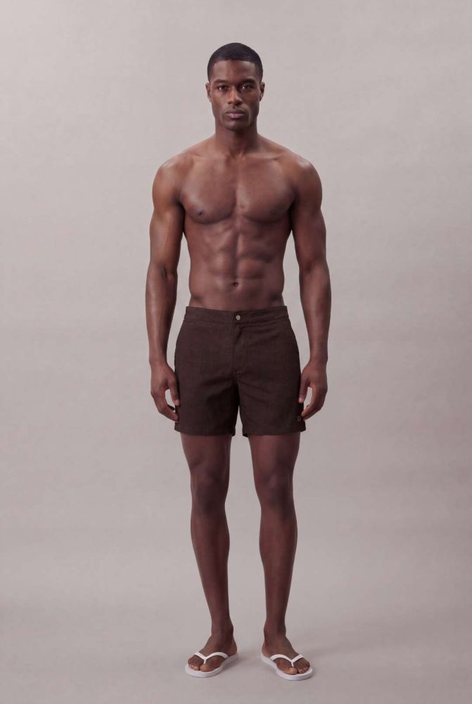Bermuda Masculino Swim Casual Mescla - Marrom - Bermuda Masculino Swim Casual Mescla Marrom p