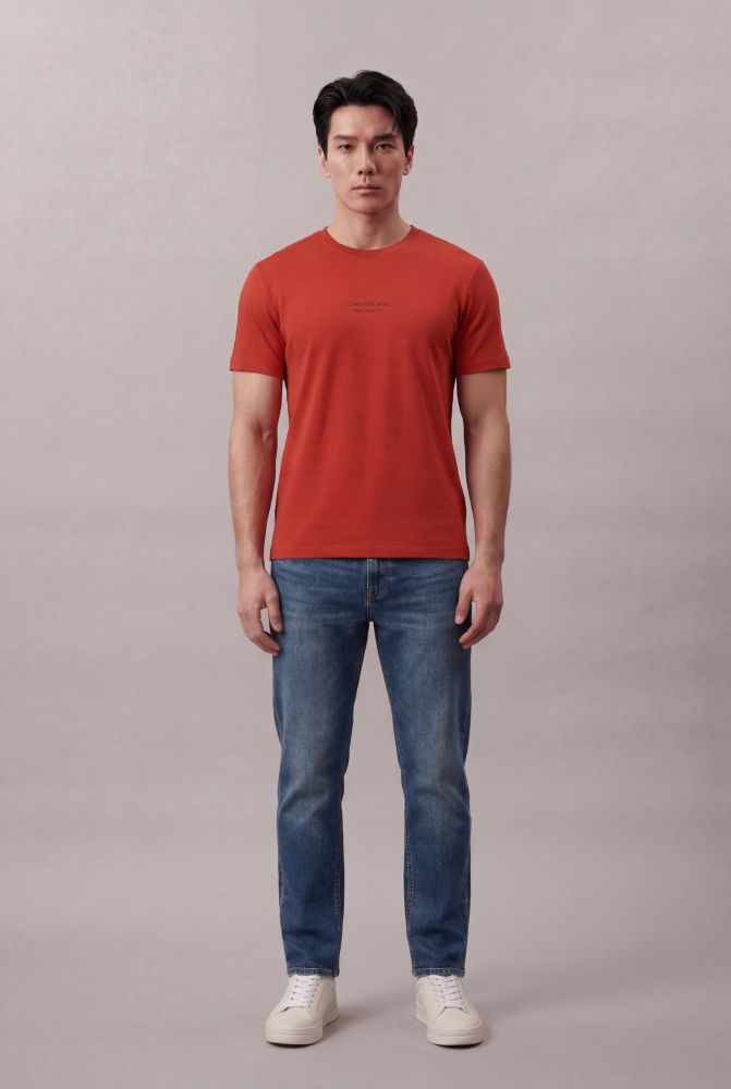 Camiseta Mc Logo Calvin Klein Jeans, Ny - Ferrugem