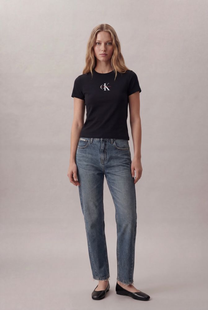 Calça Jeans Cropped Straight Lateral Deslocada - Marinho - Calça Jeans Cropped Straight Lateral Deslocada Marinho 40
