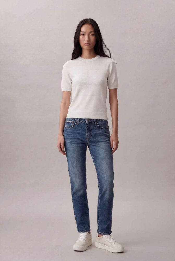 Blusa de Tricot com Pontos Diferentes e - Off White