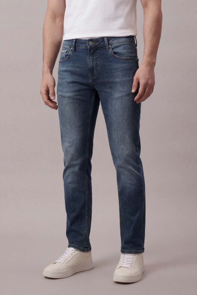 Calça Jeans Slim Moletom - Azul Médio - Calça Jeans Slim Moletom Azul Médio 38